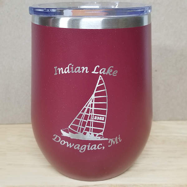12oz Maroon Wine Cup Image