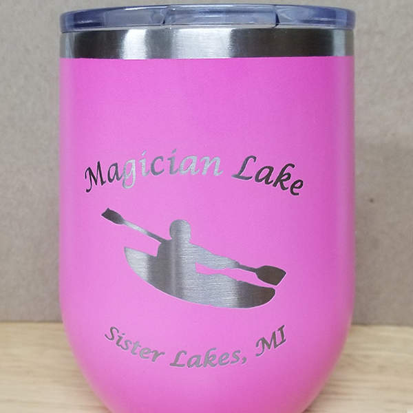 12oz Pink Wine Cup Image